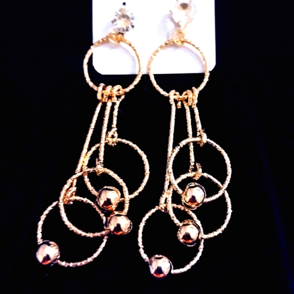 Gold Dangling Earrings